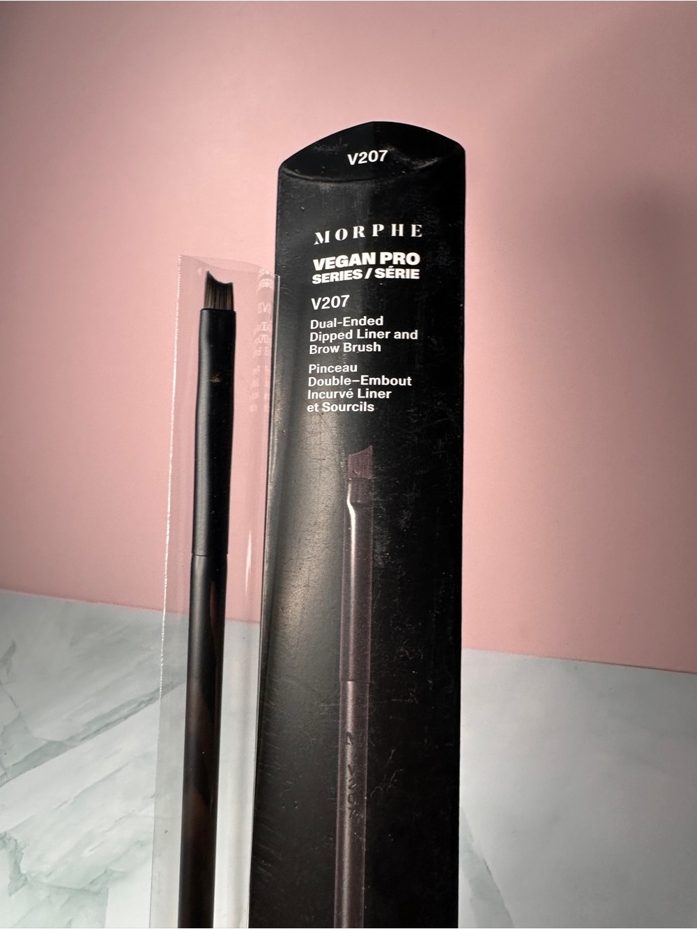 Morphe Vegan Pro V207 Dual-Ended Brow & Liner Brush - Black